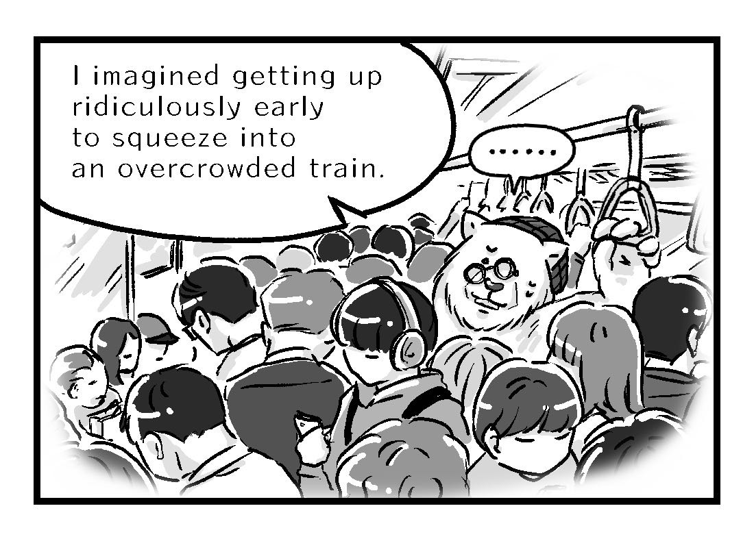 I imagined getting on overcrowded trains