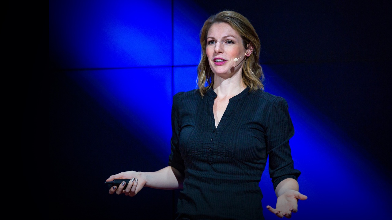 Dr. Kate Darling speaking at a TED event