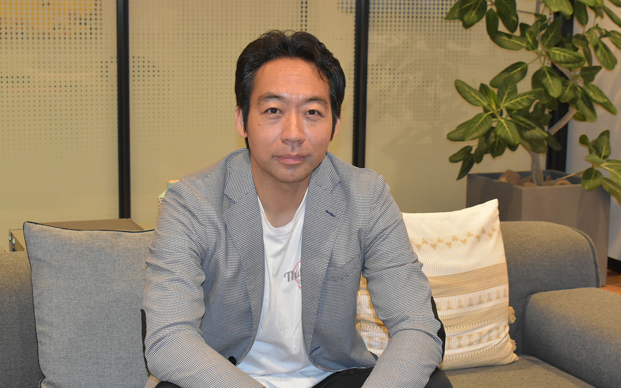 Yohei Shibasaki, CEO of Fourth Valley Concierge Corp., poses in his office in Tokyo following an interview on July 15